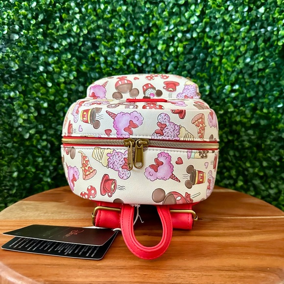Loungefly Disney Mickey Mouse & Minnie Mouse Treats Mini Backpack - Picture 6 of 6